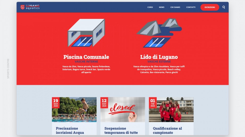 Icone create ad hoc per l'impianto della piscina